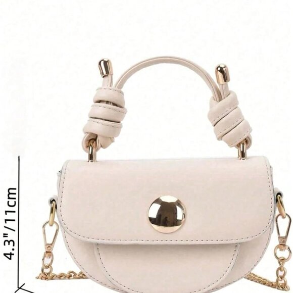 Versatile Women's Faux Leather Knot Flap Handbag - Perfect Small Crossbody Purse - Picture 5 of 6